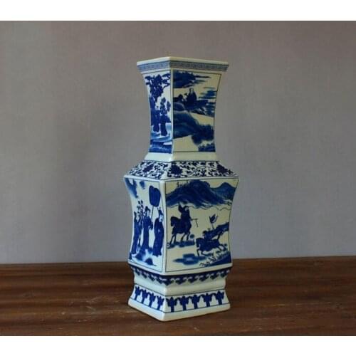 Antique Chinese Hand Painted Blue And White Ceramic Porcelain Vases For Home Decoration