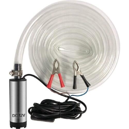 12V DC Electric Submersible Pump for Pumping Oil Water Steel Shell 12L/min Fuel Transfer Pump 12 V Volt