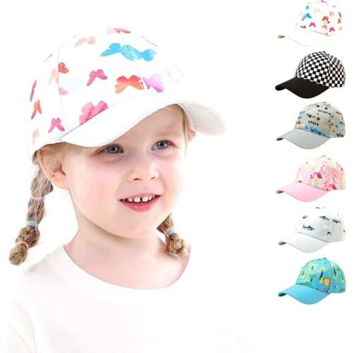 1-8 Yrs Outdoor Cotton Print Baby Boy Mesh Baseball Cap Kids Cap Summer Autumn For Boys Girl Caps Net Casual Caps Kids Hats