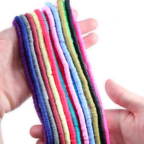 Lacoogh 3~8mm Soft Ceramic Polymer Clay Beads Slice Loose Beads Candy Color DIY Cute Female Beaded Jewelry Making Accessories