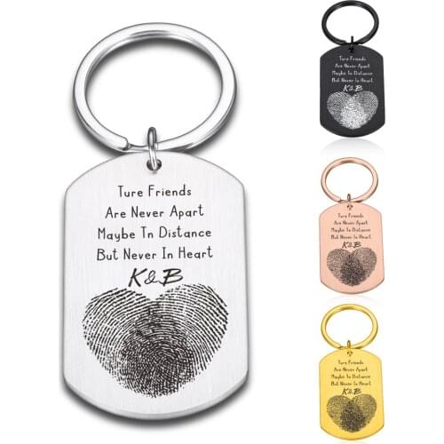 Fashion Best Friend Pendant Good Friend Friendship Personalized Original Jewelry Meaningful Gift Customized Name and Fingerprint