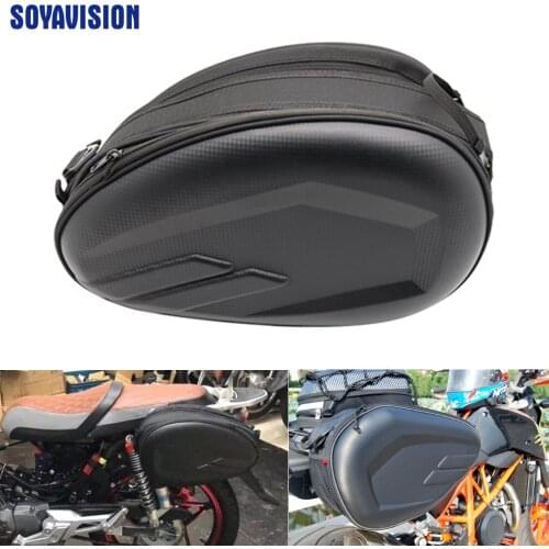Motorcycle Saddlebag Luggage Storage Tool Pouch Saddle Bag Riding Shoulder Bag For Honda/Suzuki/Kawasaki/Yamaha with plas