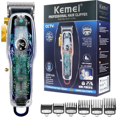 Original LCD adjustable electric hair trimmer for men barber shop professional taper lever hair clipper beard haircut home