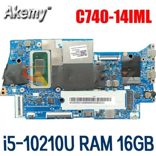 For Lenovo Yoga C740-14IML YOGA C740-14 laptop motherboard FYG41 NM-C431 motherboard CPU i5-10210U RAM 16GB tested OK Mainboard