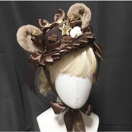 NONSAR Girl Hair Accessories Top Hat Court Rococo Style Spanish Flat Hat New Fashion Generous Temperament