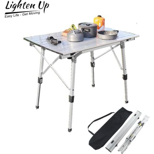 Folding Portable Outdoor adjustable Tables Aluminum Alloy Camping Desk Table Dining Picnic Desk garden furniture sets