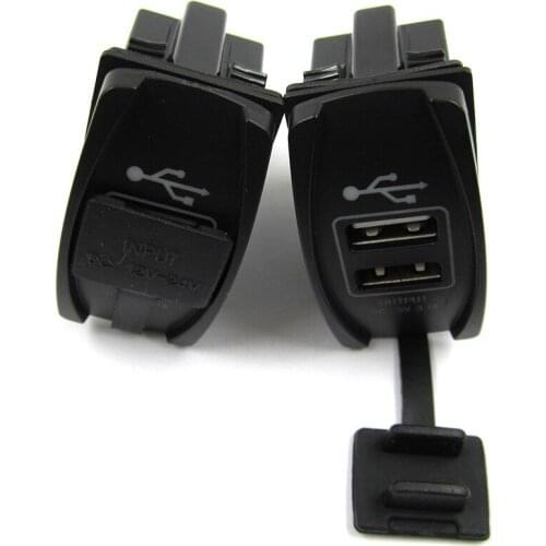 Universal Car LED 3.1A 12-24V Dual USB Port Charger Auto Accessories Camping Car Charger Socket with Waterproof Panel