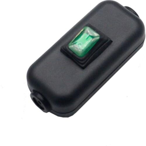 UL power cord push button Switch With lamp Line two-pole and IP68 Waterproof switch