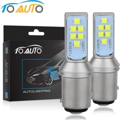 2pcs 1157 BAY15D LED 3535 Chips P21/5W Led Bulb White Red Yellow High Power Car Lights For Brake Parking Light Auto Lamp 12V 24V