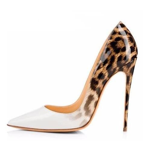 2 Colors Available Spring Autumn Fashion Sexy Pumps womens leopard print pointed thin high heel shoes nightclub catwalk shoes