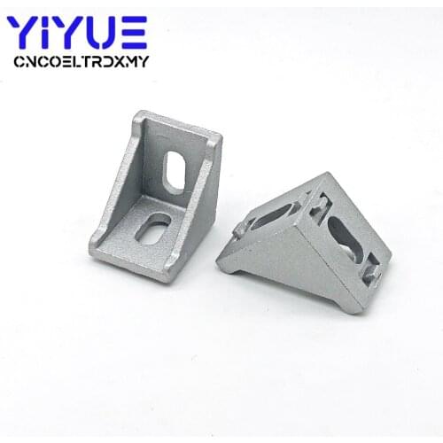 5Pcs 3030 Corner Fitting Angle Aluminum L Connector Bracket Fastener Match Use 3030 Industrial Aluminum Profile