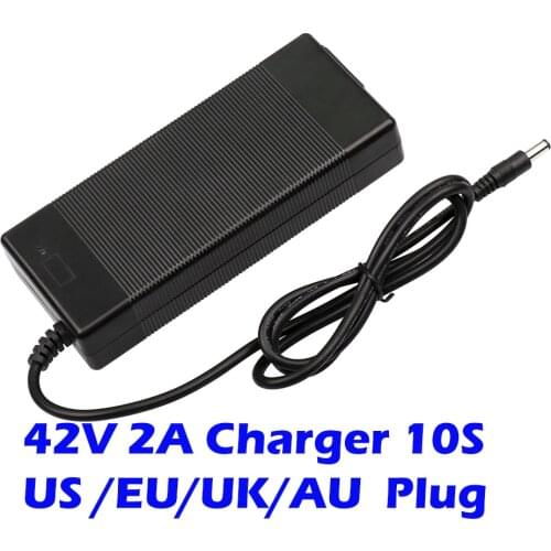 36V 2A Battery Charger Output 42V 2A Input 100-240 V AC Lithium Li-Ion Li-Poly Charge For 10Series 36V Electric Bike
