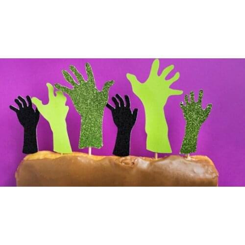 Glitter Halloween Zombie Halloween Cupcake Toppers Bachelorette Party & Hen Party Supplies wedding toothpicks