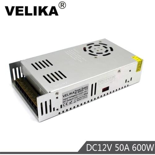 Single Output Small Volume 600W 12V 50A Power Supply Switching Transformers AC110V 220V TO DC12V SMPS for Led Light CCTV Printer