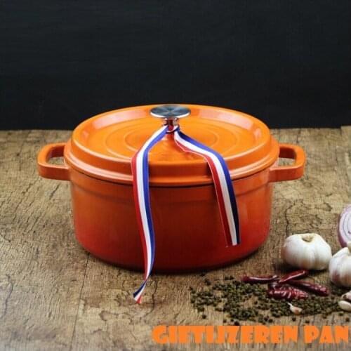 Cast Iron Pot Stew Thickened Enamel Soup Gietijzeren Pan