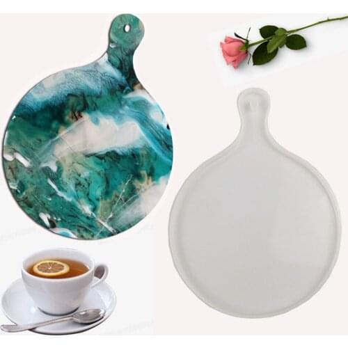DIY Serving Board Holdle Tray Resin Silicone Molds Japanese For Breakfast Sea Wave Painting Art Epoxy Mold Candle Making Model