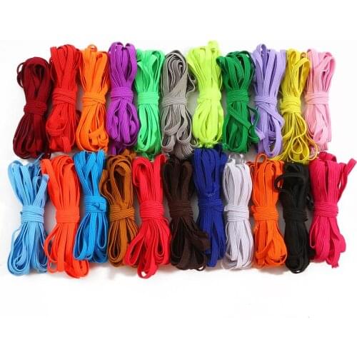 5Meter/lot 6mm Colorful Elastic Bands Rope Rubber Band Elastic Line Spandex Ribbon Lace Trim Waist Band Sewing Garment Accessory