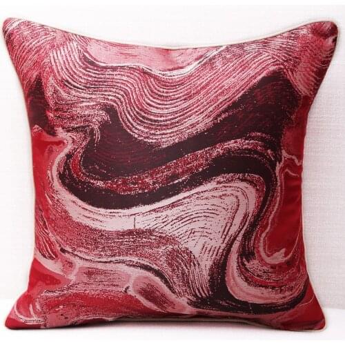 Geometry Colorful Ribbon Cushion Cover Stripe Red Pillow Cushion Case Vintage Chair For Sofa Home decoration Square Throw Pillow