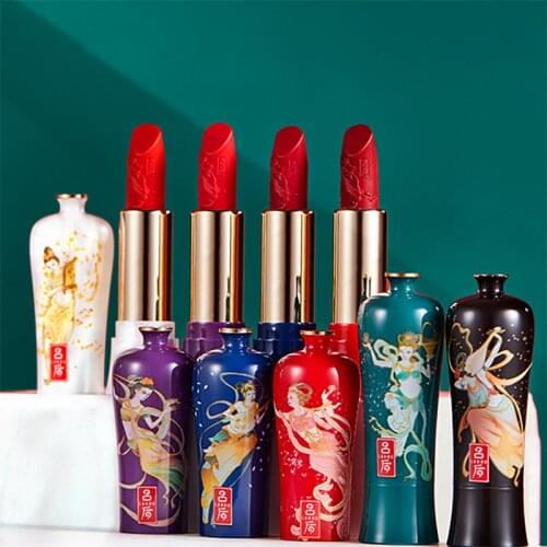 Goddess Lipstick Matte Silky Color Development Carved Lipstick Long Lasting Not Easy To Take Off Chinese Style Lipstick