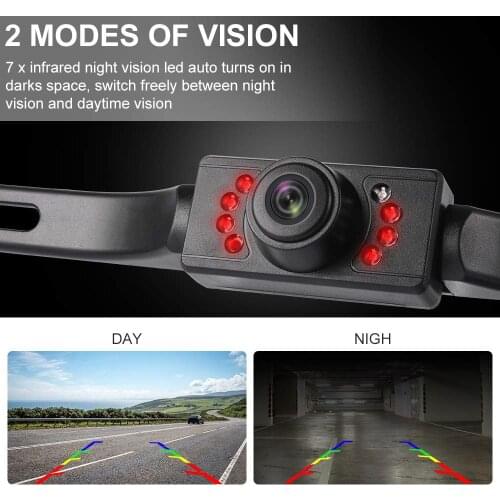 American License Plate Frame Rear View Camera IP69 Waterproof HD Night Vision License Plate Rear View Camera