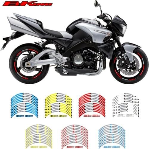 Hot sell New Motorcycle wheel sticker 12Pcs Thick Edge Outer Rim Sticker Stripe Wheel Decals For SUZUKI B-king