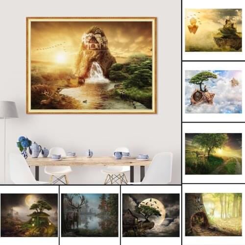 5D DIY Diamond Painting Abstract Landscape Movie Cross Stitch Kit Full Square Drill Embroidery Mosaic Art Picture Crafts decor