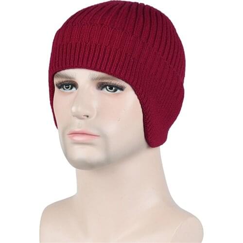 2020 New Winter Earmuff Cap Mens Outdoor Knitted Hat Womens Korean Warm Beanies Skull Hat Windproof Earflaps Bonnet Hats