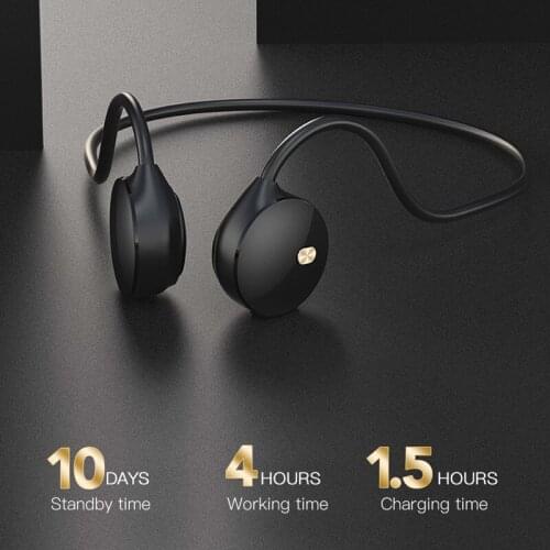 R18 true bone conduction headset wireless bluetoothsports waterproof hangingear type battery life with microphon Noise reduction