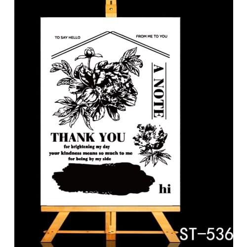 ZhuoAng Thank you friend Transparent and Clear Stamp DIY Scrapbooking Album Card Making DIY Decoration Making