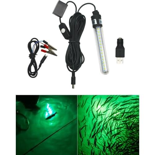 12V Fishing Light LED Underwater Fishing Light Lures Fish Finder Lamp