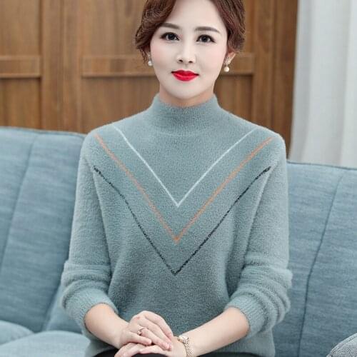 Turtleneck Thick Winter Sweater Women Pullover Tops Loose Autumn Warm Oversize Knitted Sweaters Female Clothes Pull Femme