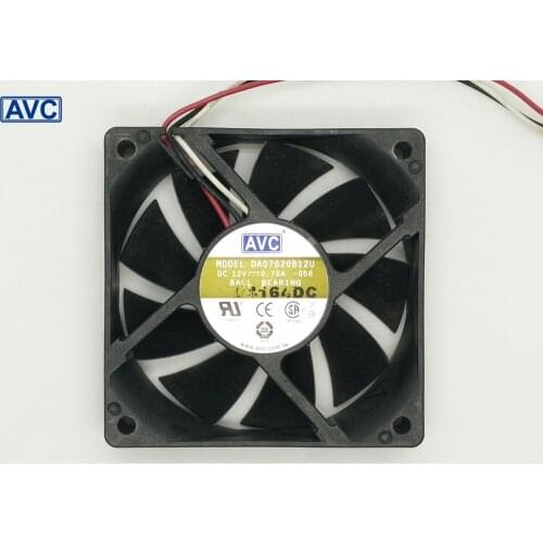 1pcs DA07020B12U 70*70*20MM 70mm 12V 0.70A server double ball bearing cooling fan