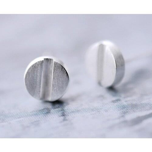 Daisies New Fashion Pure 925 Sterling Silver Screw Stud Earrings For Women Simple Design Jewelry Brincos Boho Earrings