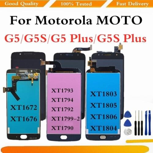 LCD For Motorola Moto G5S Plus G5 Plus LCD Display Touch Screen Digitizer Assembly Replacement For MOTO G5 G5S Screen With Frame