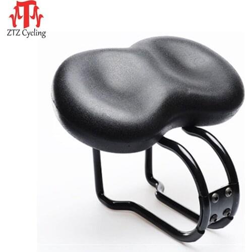 ZTZ Comfort Bicycle Saddle Soft Wide Bike Cushion With Waterproof, Dual Shock Absorbing, Replacement for Mountain Bikes Seat