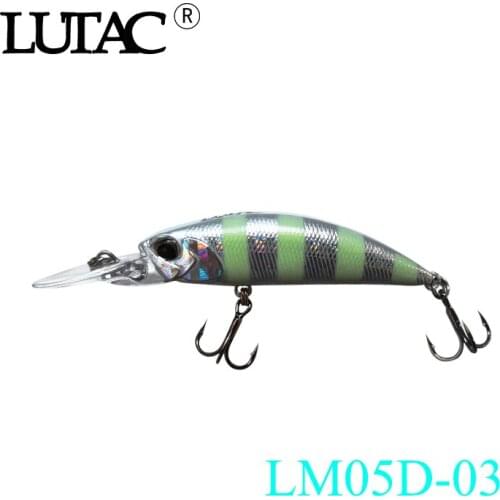 1Pcs Laser Minnow Jerkbait LUTAC 50mm 3.4g artificial hard lure Wobbler outdoor fishing Carp Fishing Gear