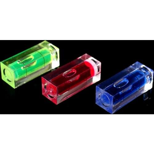 2PC Mini Square Spirit Level Set Horizontal Precision Spirit Bubble Green Round Bullseye Scope Bubble Level Measuring Kit