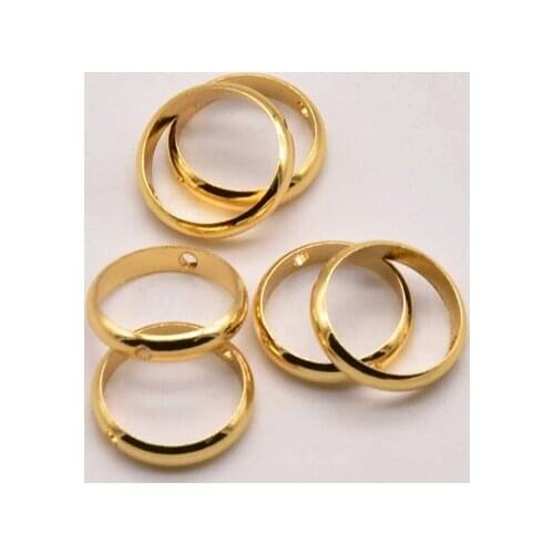 20Pcs 12mm 18K Brass Gold Plated Ring Circle Ring Accessories Jewelry Components Making For Diy Ring Jewelry Wholesale JA0171