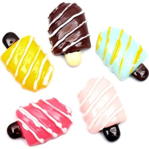 20pcs Mixed Popsicle Resin Decoration Crafts Flatback Cabochon Embellishments For Scrapbooking Beads Diy Accessories
