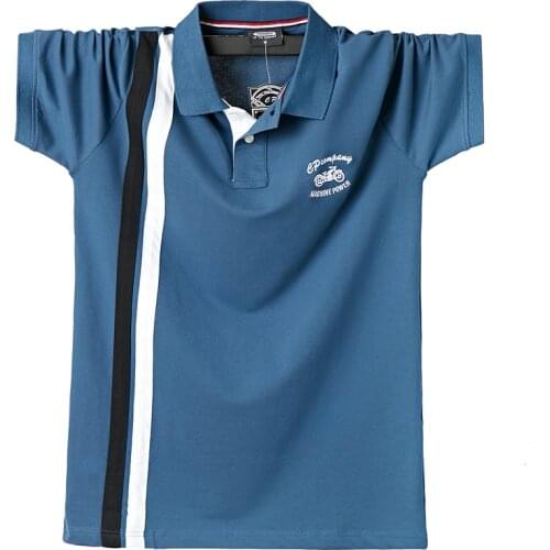 2021 Summer Short Sleeve Polo Shirt Men Casual Fashion Brand Embroidery Striped Polos Shirts Para Hombre Plus Size Clothes 6XL
