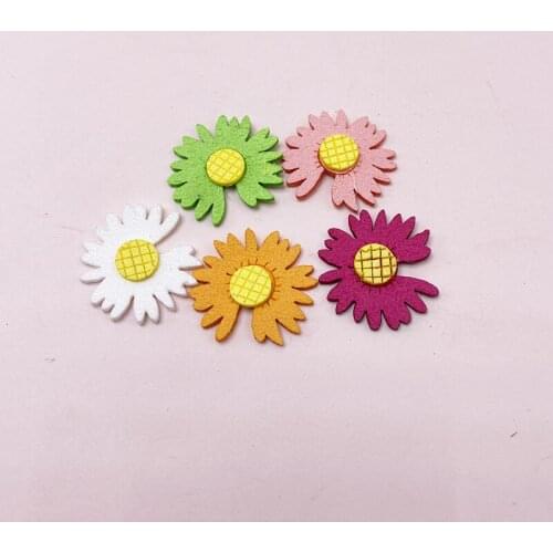 30pcs/lot 2.5cm Small daisies flower apliques for headwear decoration handmade hair clip accessories