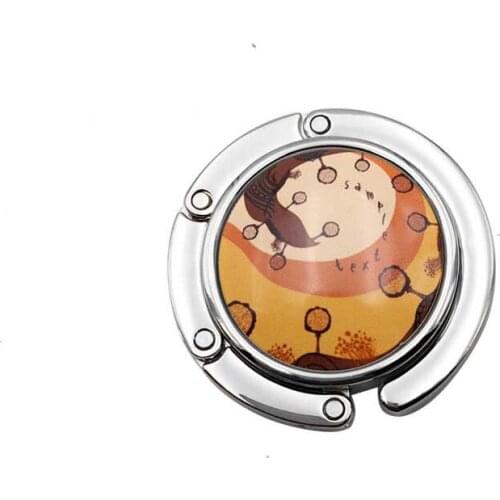 30PCS / LOT Folding Bag Handbag Purse Hook Convex ceramic circular bag hook female bag hook fashion gifts Mini Handbag Folding