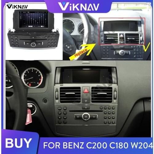 Car Radio for Mercedes Benz C200 C180 W204 2007 2008 2009 2010 Android 10 Screen Auto Stereo Receiver Multimedia Player GPS FM