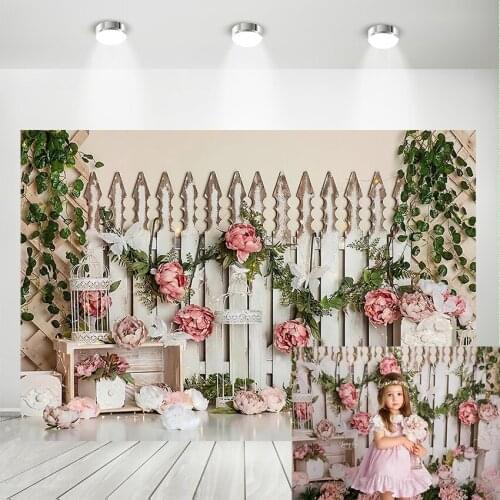 MEHOFOTO Newborn Baby Floral Photography Backdrops Flower Photographic Studio Photo Background Birthday Decorations Prop