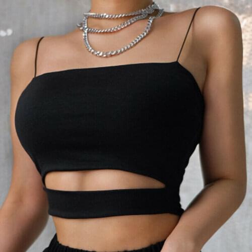 HIRIGIN Fashion Sexy Women Sleeveless Tank Tops Bustier Cami Sleeveless T-Shirt Summer Vest Crop Top Strappy Vest Crop Top