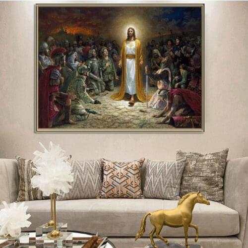 Jesus Christ Rescue World Posters And Prints Canvas Art Decorative Wall Pictures For Living Room Home Decor Unframed Painting