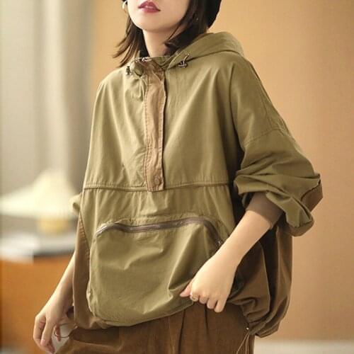 Женские толстовки кенгуру Johnature China At AliExpress