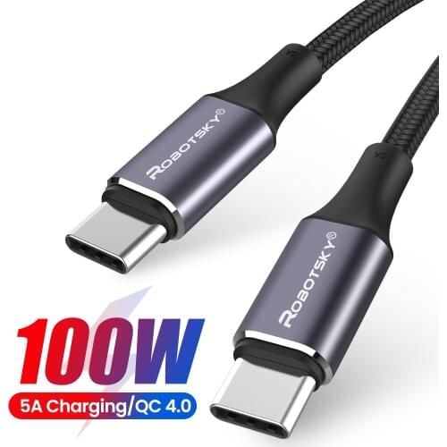 5A 100w/60W USB C To Type C Cable PD Fast Charge Phone Charging Data Line Wire For Macbook Matebook Xiaomi Pro 0.5m/1m/2m