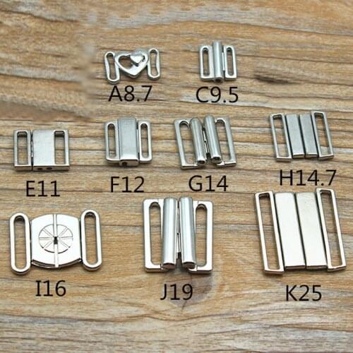5 sets Bra Alloy Front Closure Swimwear Clip Clickers Bikini Buckles Replacement Bramaking DIY Accessories
