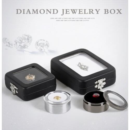 Gem diamond box gemstone packaging box jewelers jewelry display gift organizer beads pandora charms holder pendnat storage case
